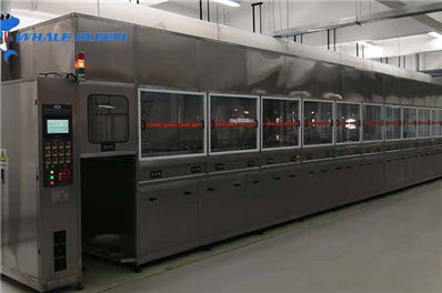 The application of the blue whale automatic ultrasonic cleaning machine