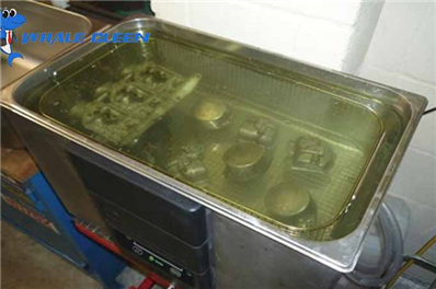 Application example of ultrasonic water bath